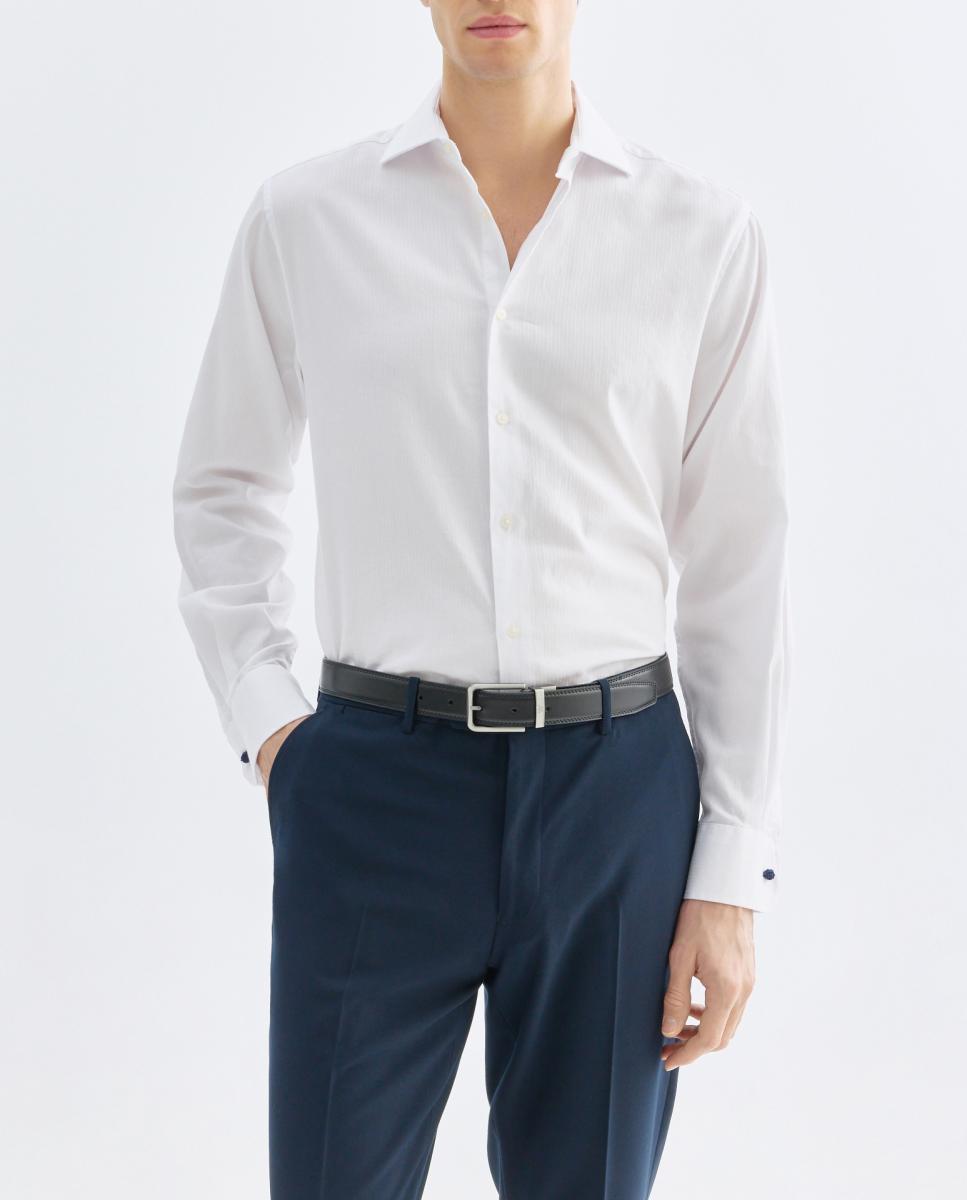 Imagen 0 de Camisa vestir hombre tejido con estructura puño gemelos regular fit