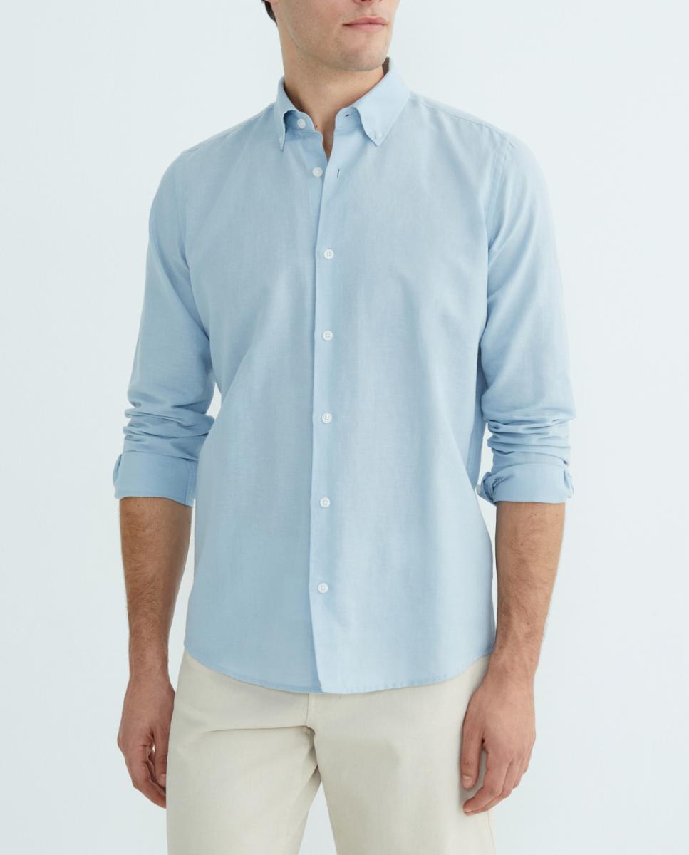 Imagen 0 de Camisa de hombre de lino y algodón