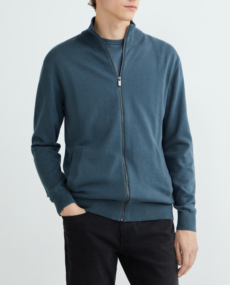 Imagen 0 de Chaqueta de hombre cremallera lisa algodón 100%