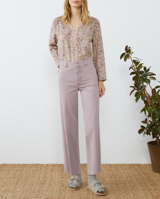 Imagen 0 de Pantalón liso ancho de mujer