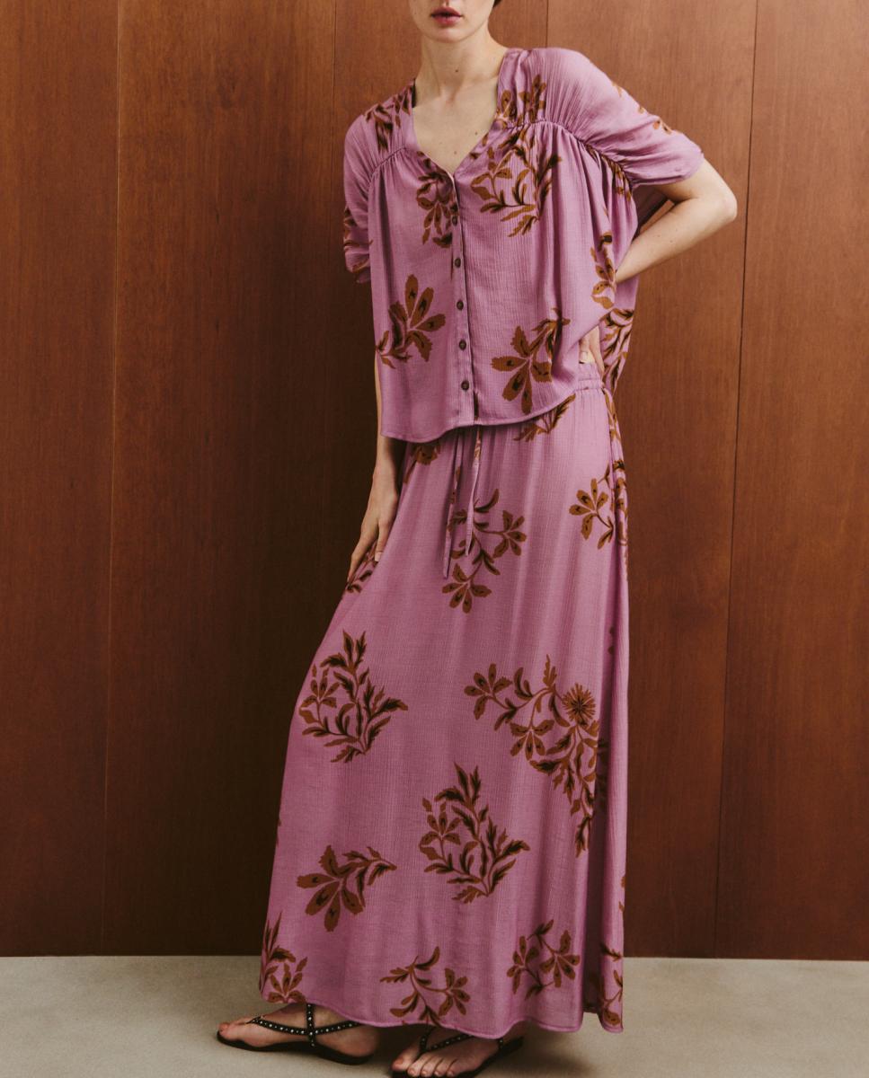 Imagen 0 de Blusa de mujer estampada abierta