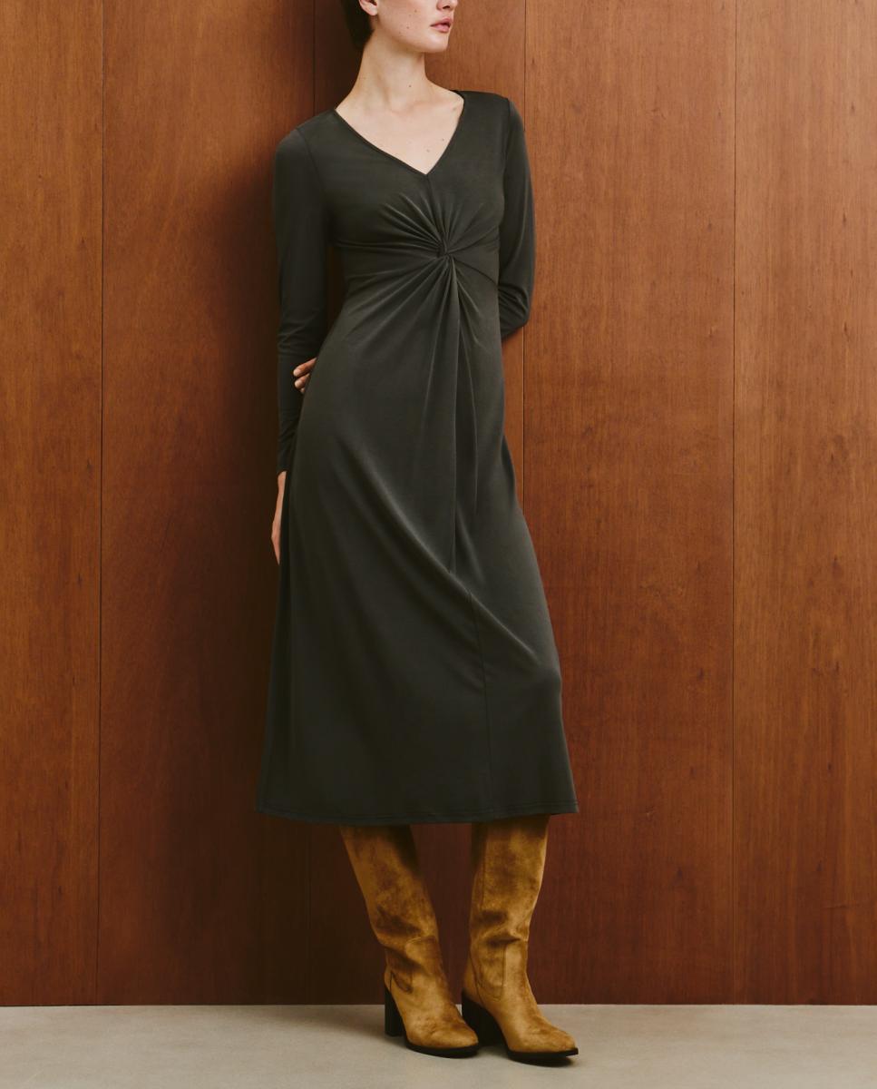 Imagen 0 de Vestido largo liso de mujer