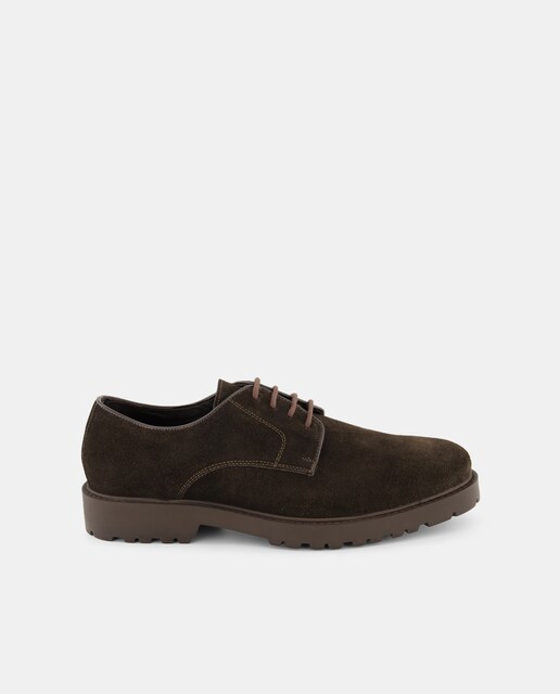 Imagen 0 de Zapatos cordones serraje con piso de goma ligero