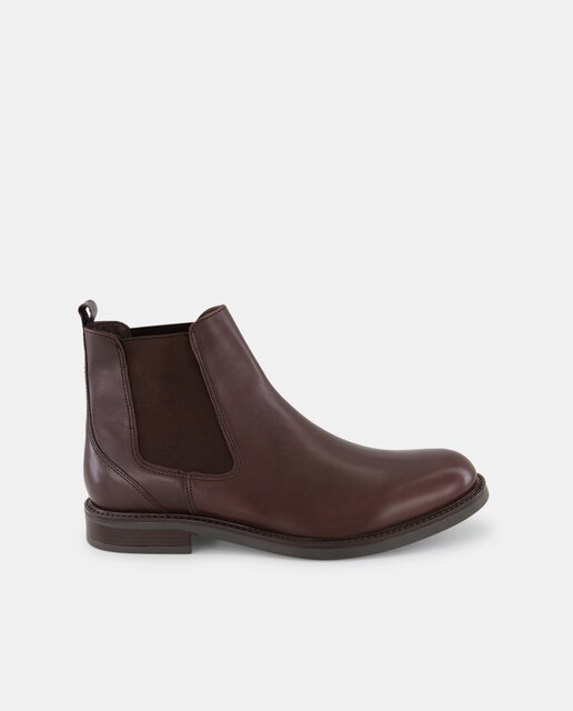 Imagen 0 de Bota chelsea de hombre de piel con piso de goma