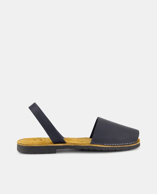 Imagen 0 de Sandalia de hombre albarca menorquina de piel con piso de goma