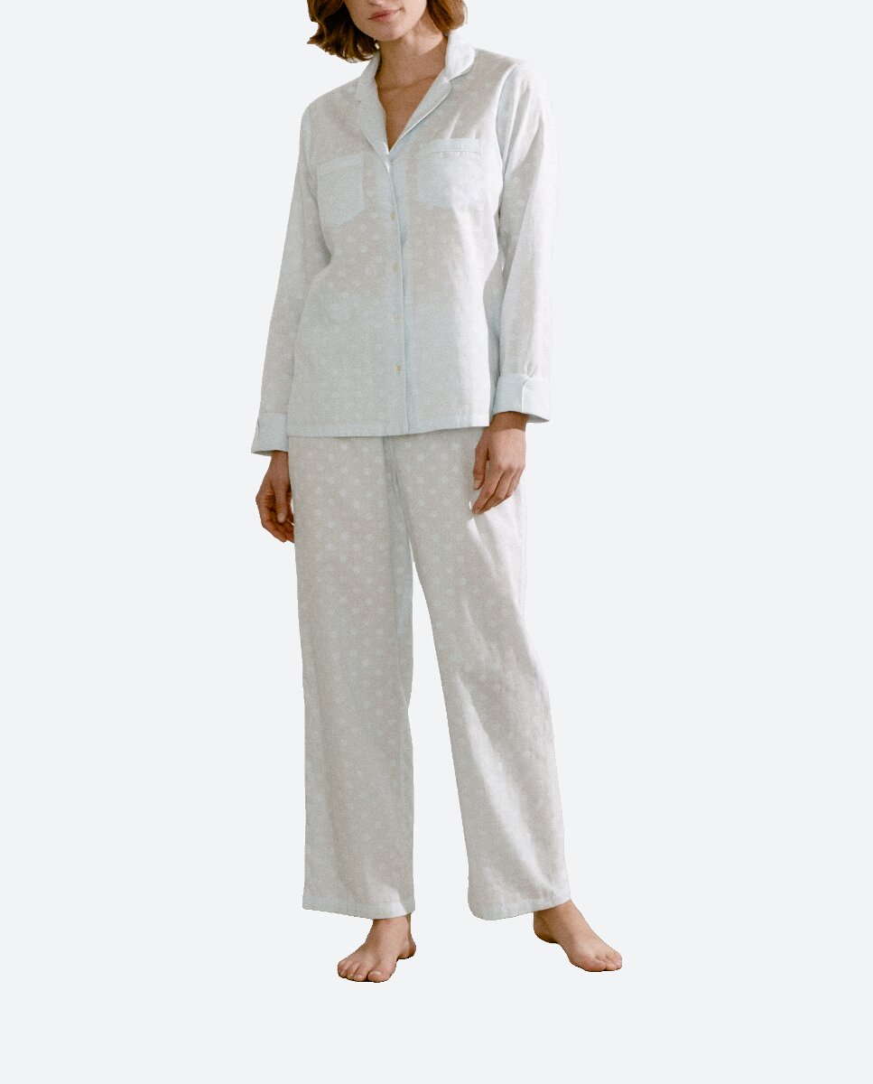 Imagen 0 de Pijama de mujer camisero dobby con botones.