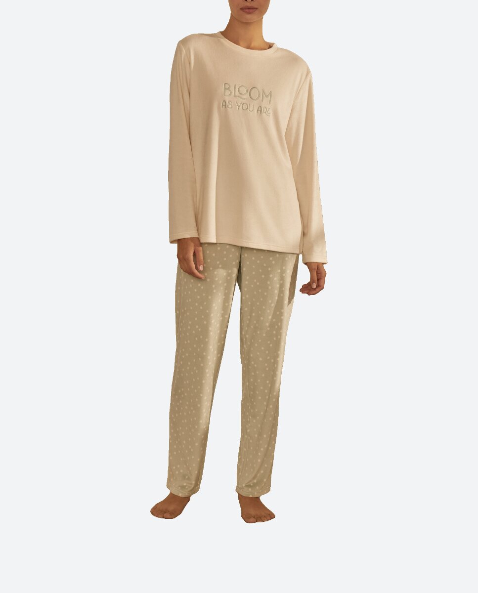 Imagen 0 de Pijama de mujer largo con manga larga