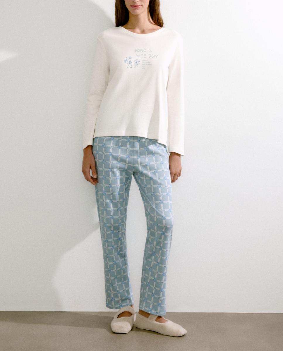 Imagen 0 de Pijama largo de mujer camiseta posicionado