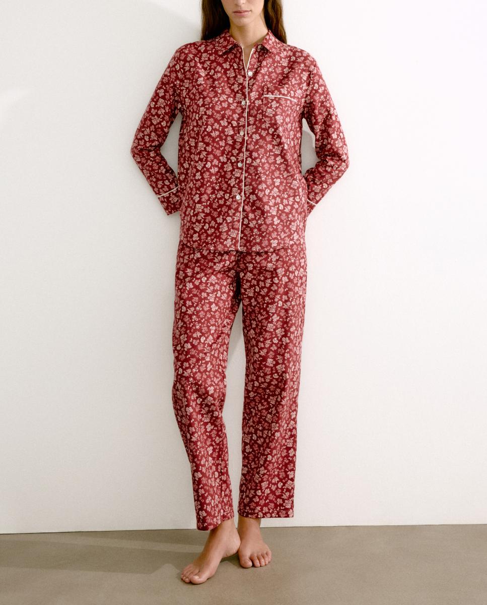 Imagen 0 de Pijama de mujer camisero con estampado floral