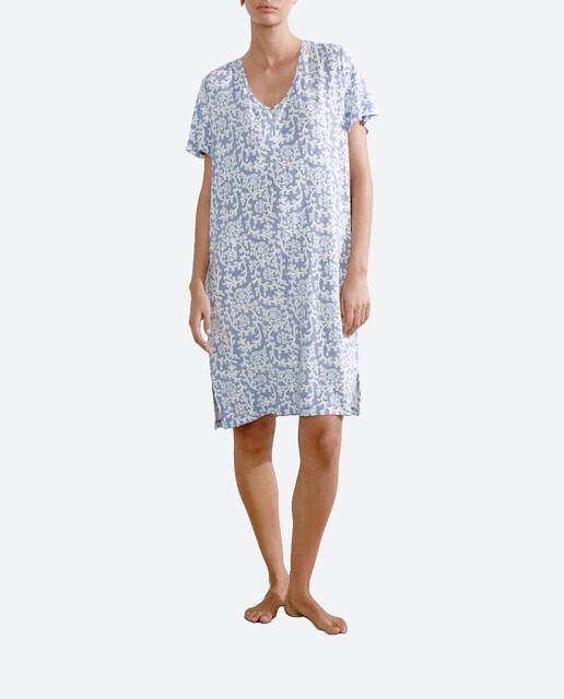 Imagen 0 de Camisón estampado flores geométricas