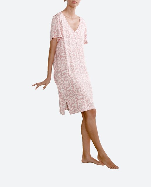 Imagen 0 de Camisón estampado flores geometricas