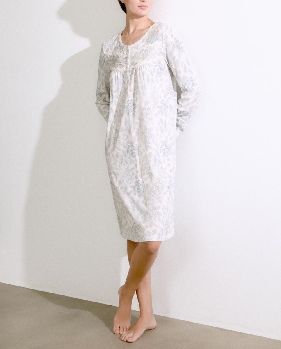 Imagen 0 de Camisòn estampado de algodón de mujer