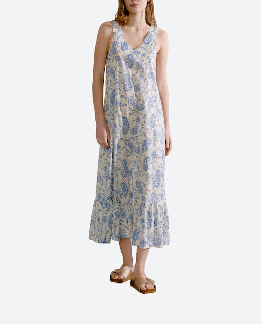 Imagen 0 de Vestido escote pico estampado bandana