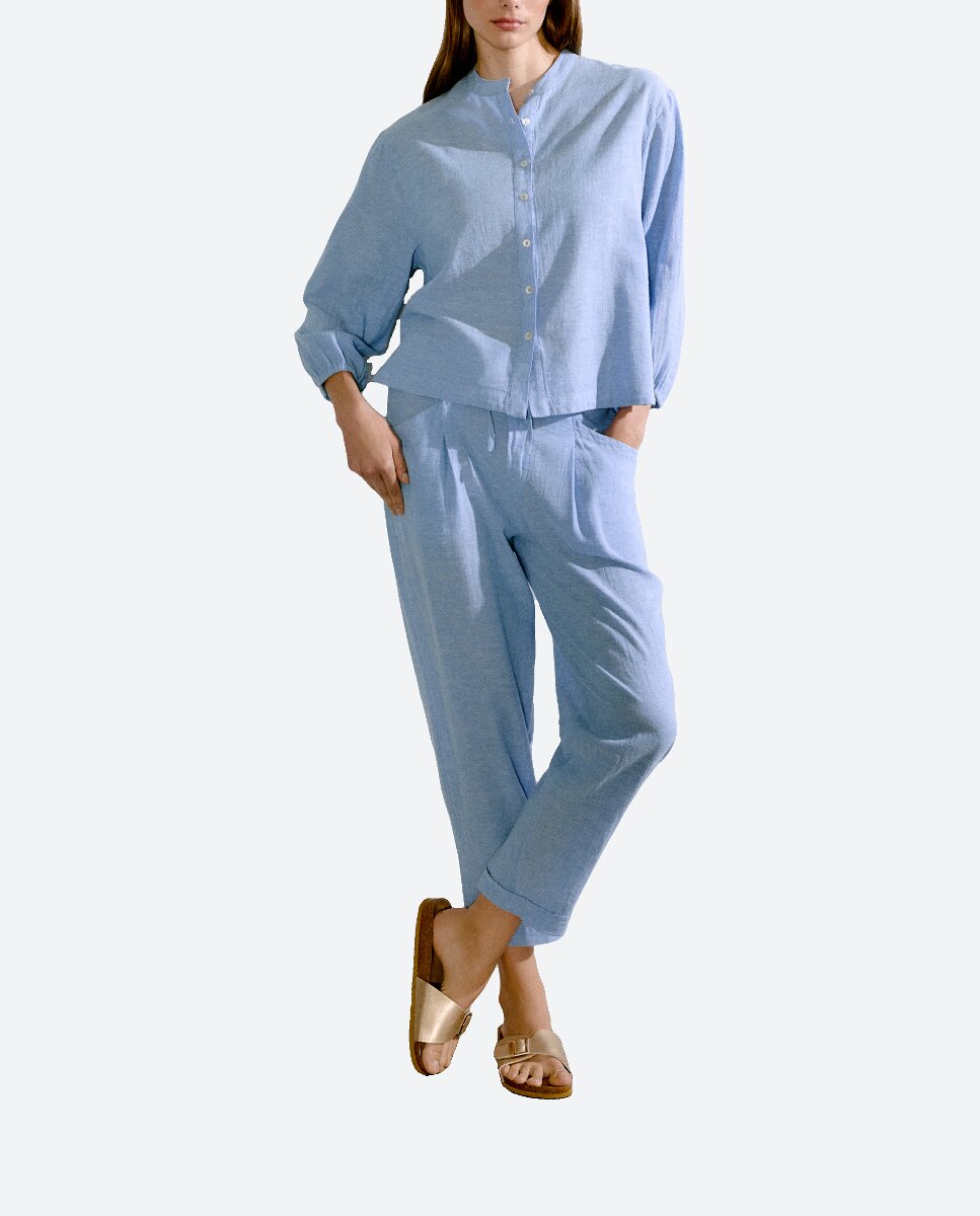 Imagen 0 de Camisola corta con cuello mao