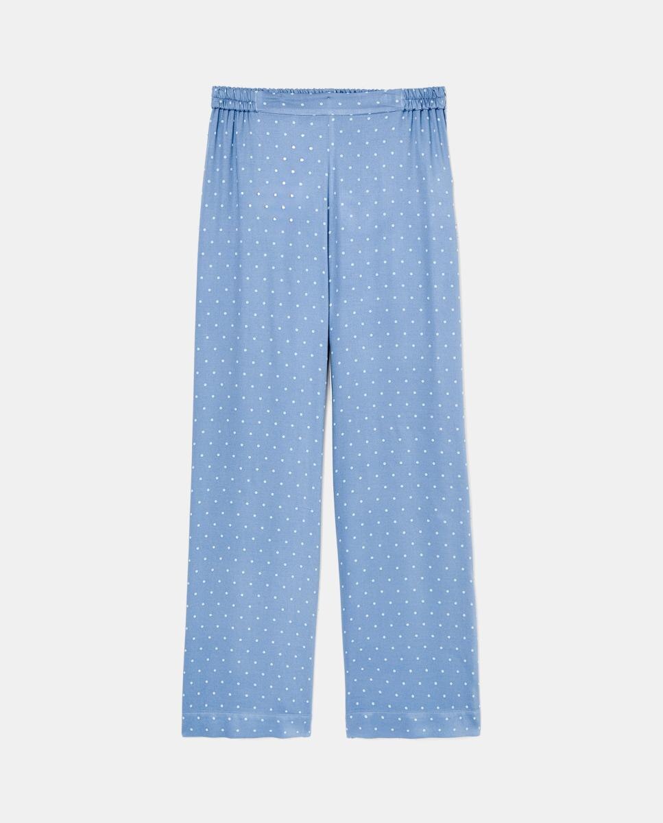 Imagen 0 de Pantalón largo de pijama de mujer con topos
