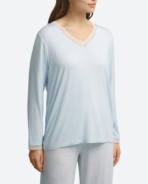 Imagen 0 de Camiseta de pijama de mujer con estampado de lunares