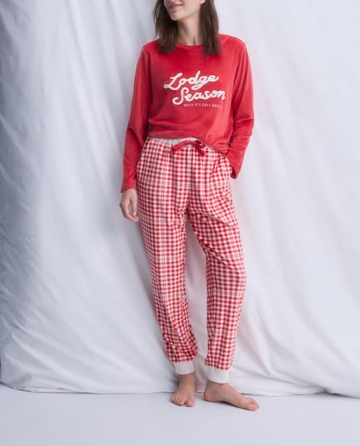 Imagen 0 de Camiseta de pijama de mujer con letras flocadas