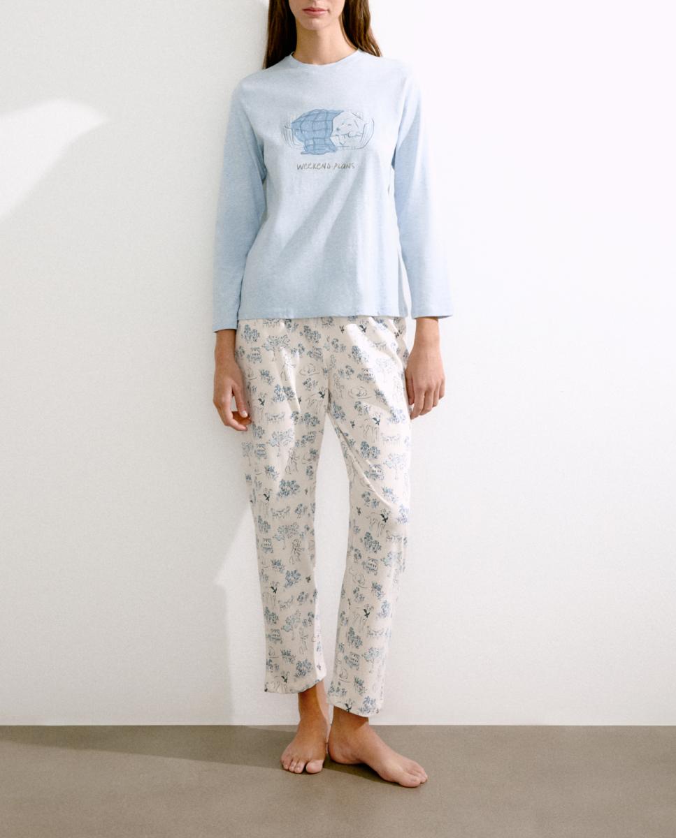 Imagen 0 de Pantalón de pijama de mujer con estampado