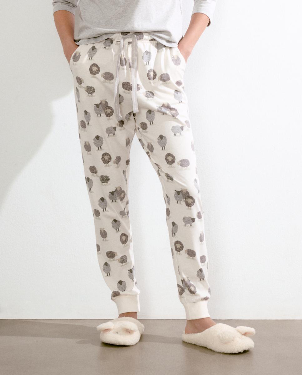 Imagen 0 de Pantalón de pijama de mujer con puño