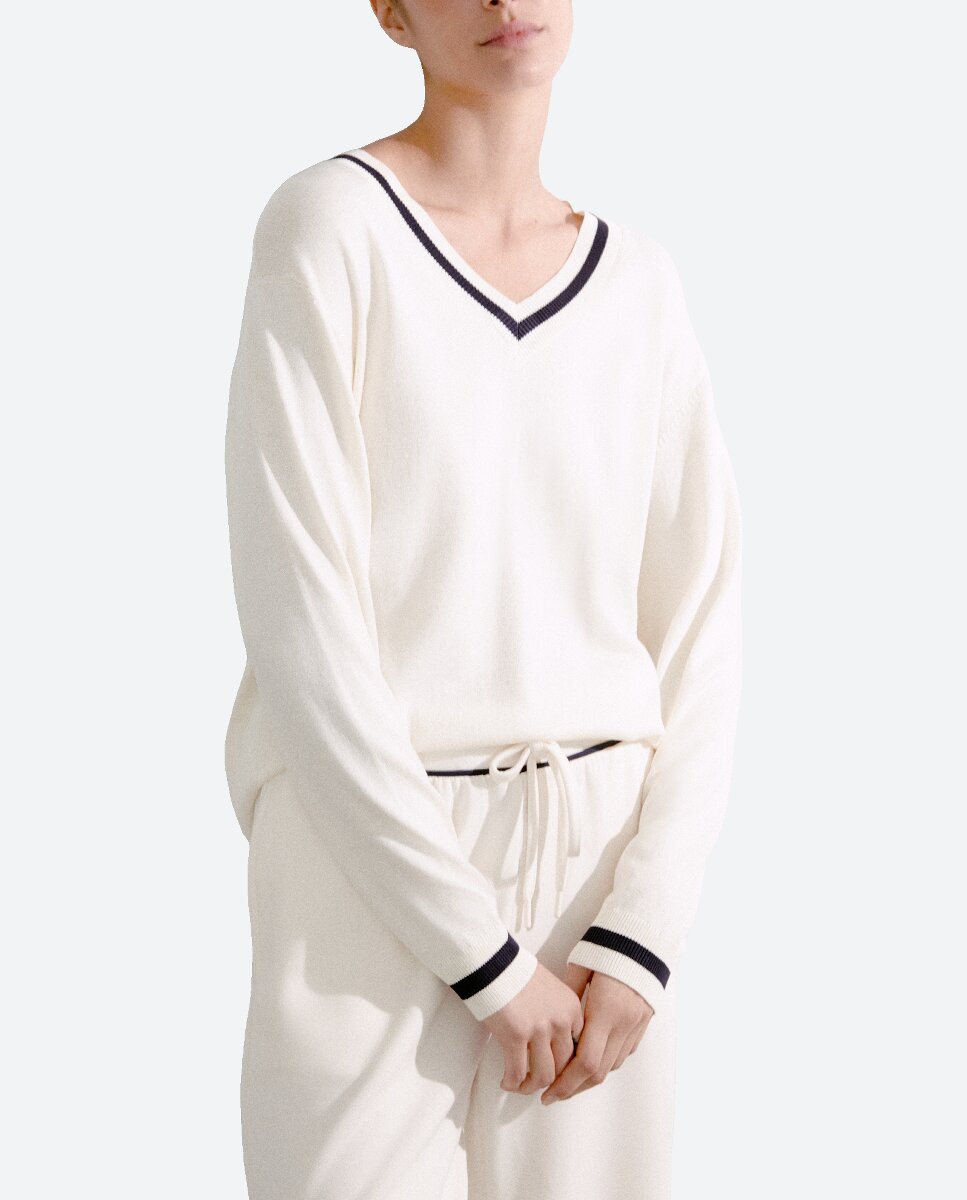 Imagen 0 de Jersey de mujer con cuello pico