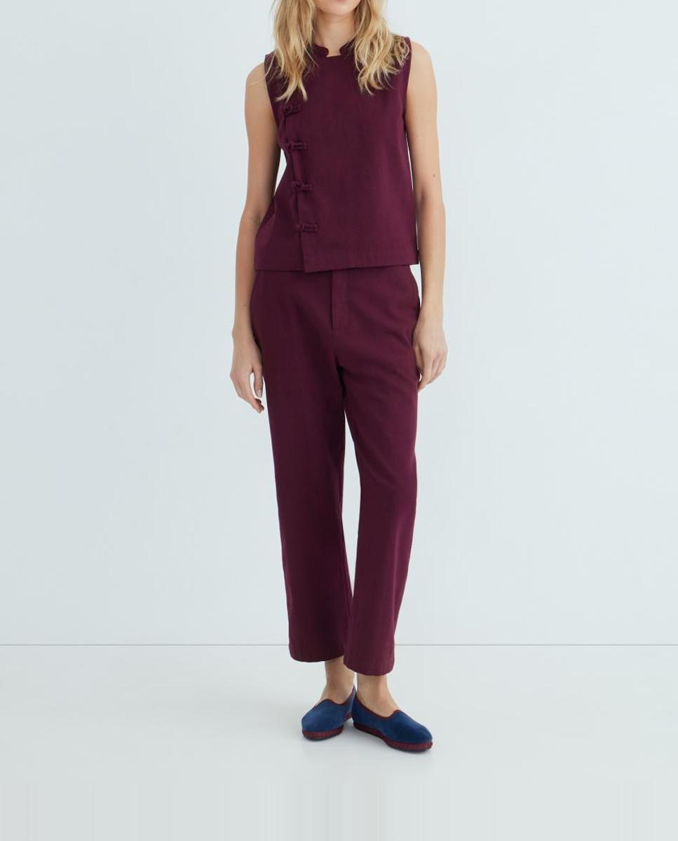 Imagen 0 de Pantalón de mujer liso combinado