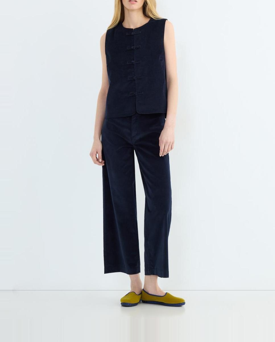 Imagen 0 de Pantalón culotte de pana lisa de mujer combinado