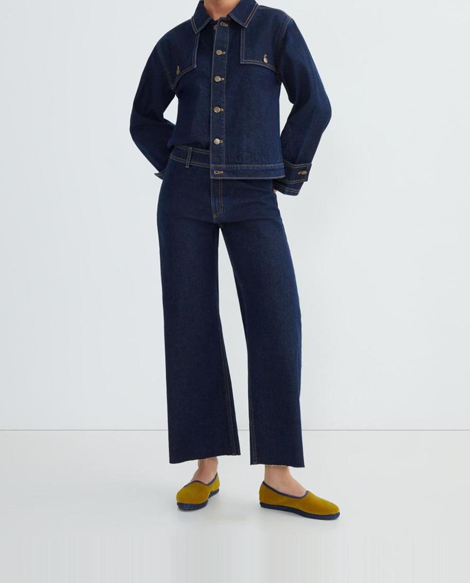 Imagen 0 de Pantalón denim culotte de mujer