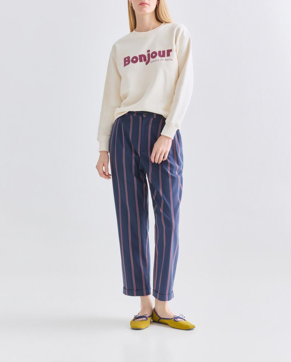 Imagen 0 de Pantalón de mujer sastrero de rayas total look