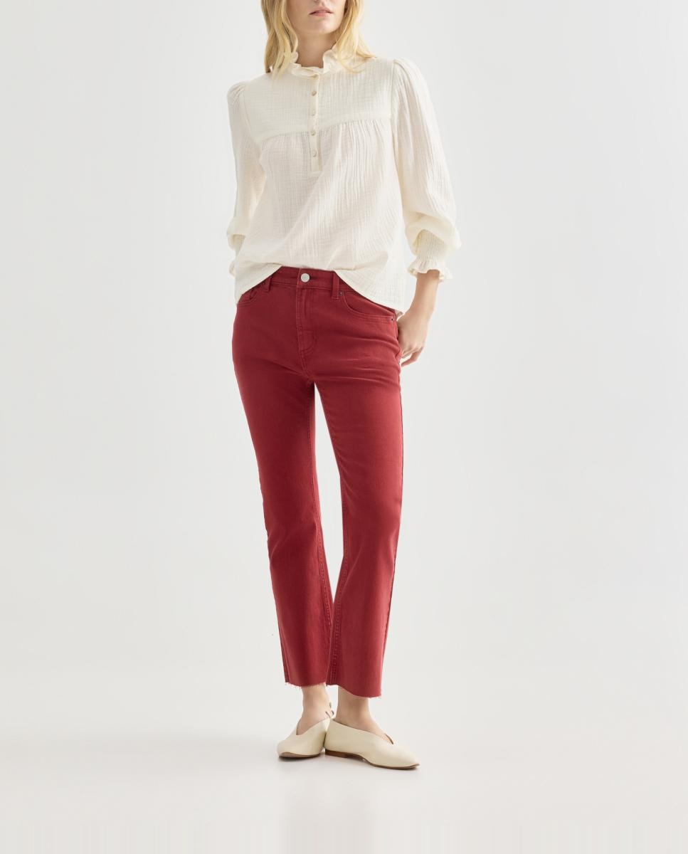 Imagen 0 de Pantalón de mujer cropped flare desflecado