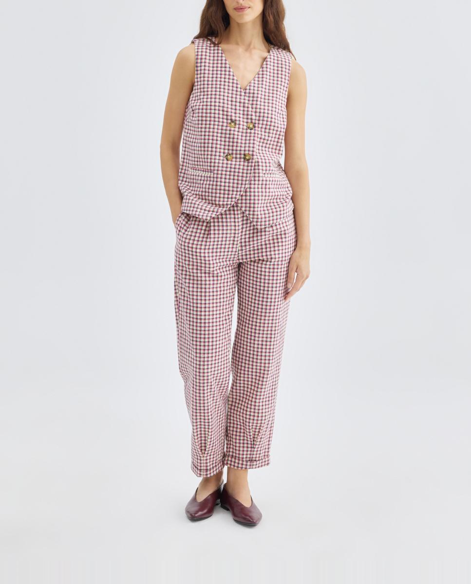 Imagen 0 de Pantalón de mujer de cuadros total look