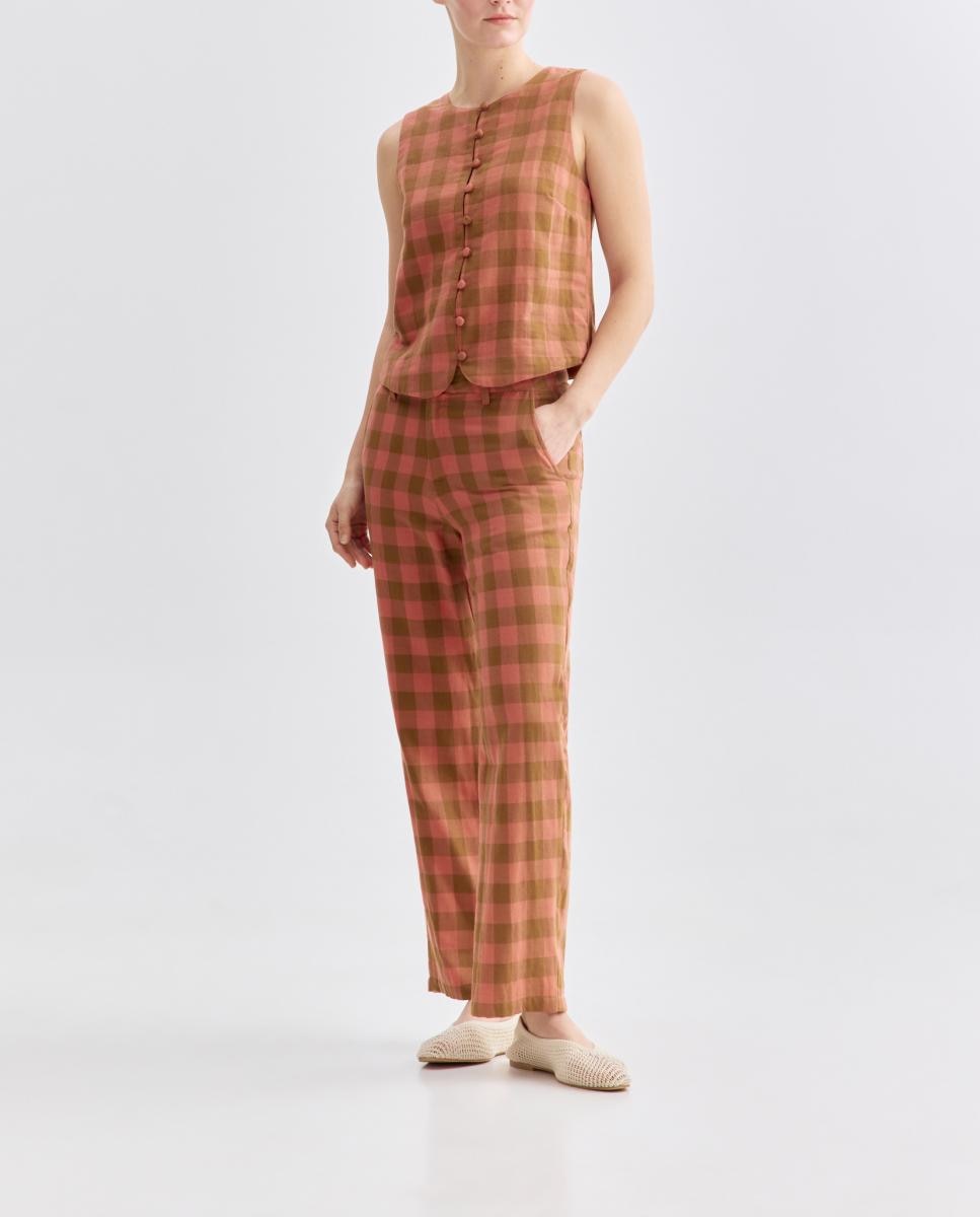 Imagen 0 de Pantalón de mujer de cuadros total look