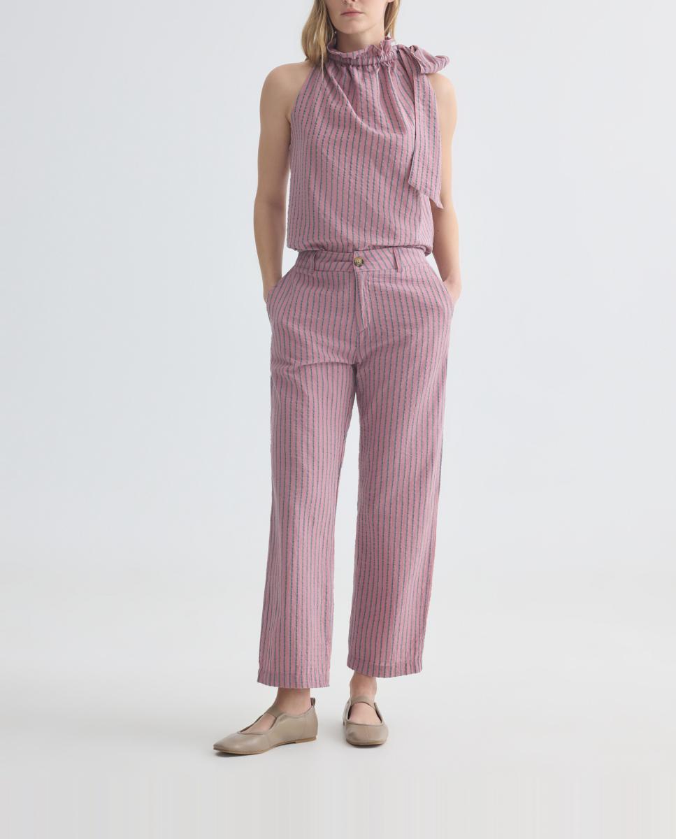 Imagen 0 de Pantalón de mujer de rayas total look