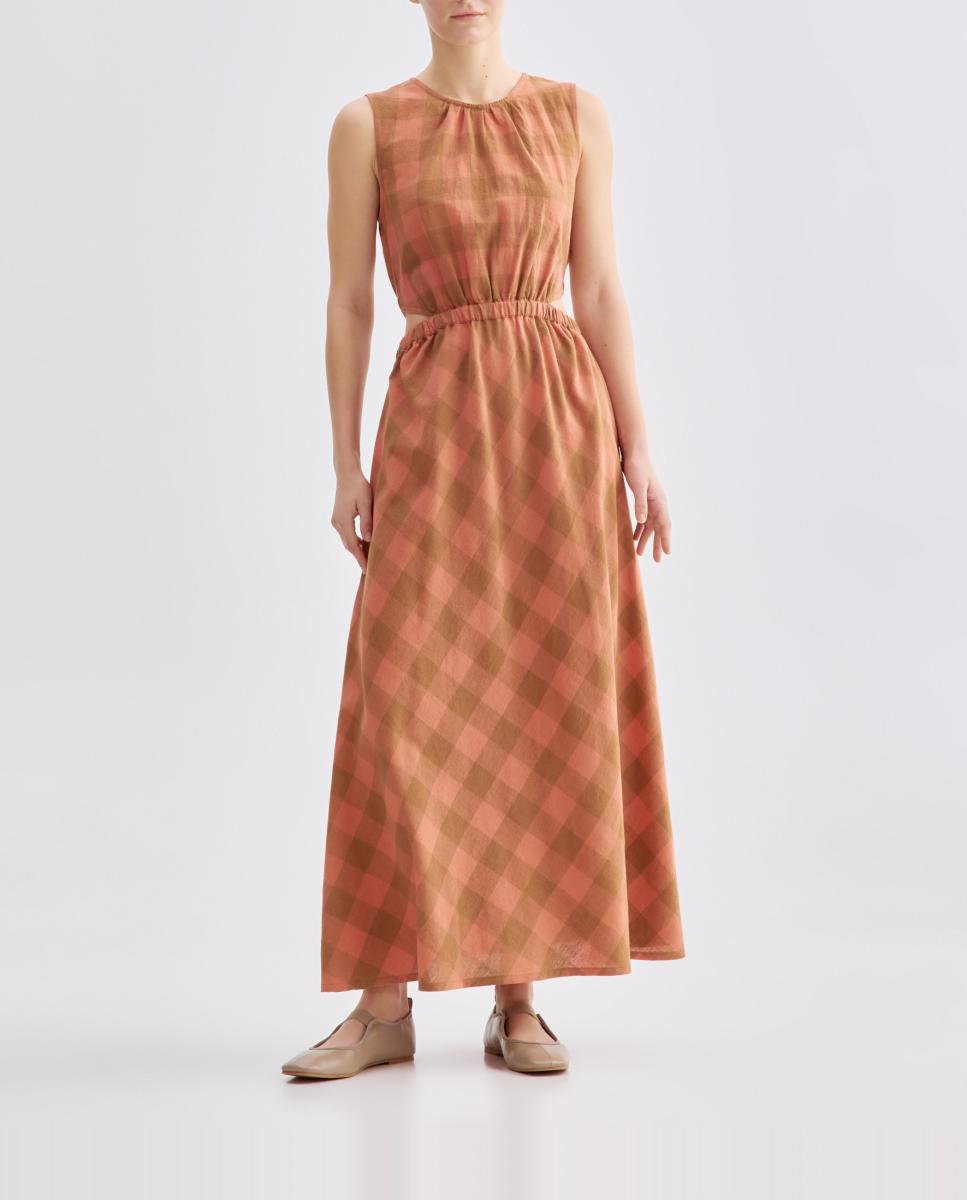 Imagen 0 de Vestido de mujer de cuadros con goma