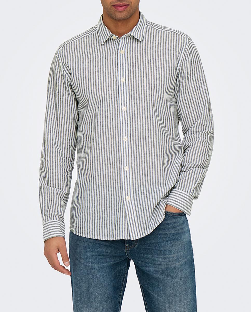 Imagen 0 de Camisa de hombre manga larga de lino