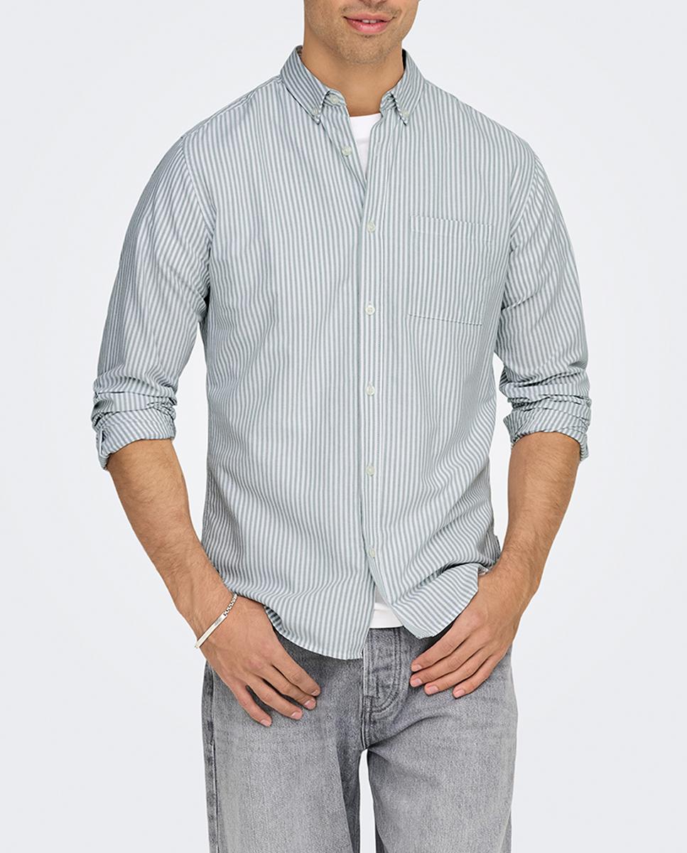 Imagen 0 de Camisa Oxford a rayas de hombre