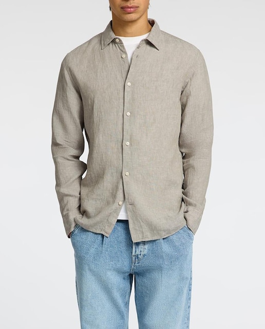 Imagen 0 de Camisa de hombre manga larga 100% lino