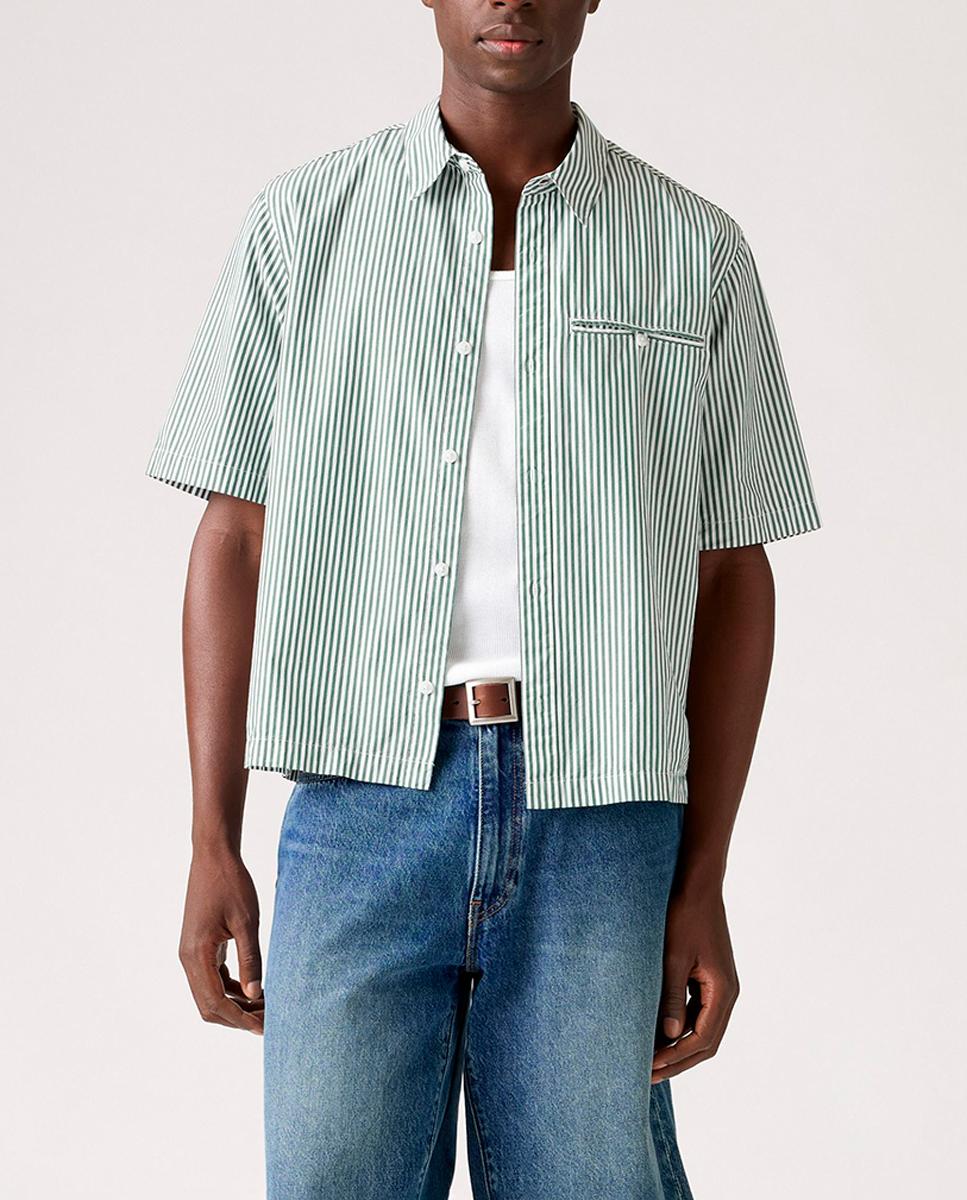 Imagen 0 de Camisa crop de hombre de manga corta