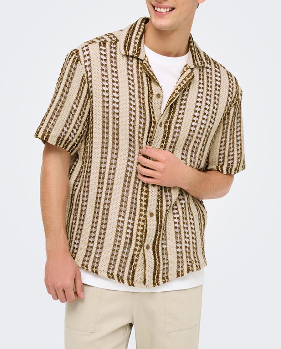 Imagen 0 de Camisa de punto de hombre regular fit