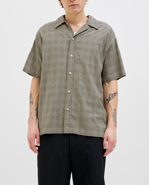 Imagen 0 de Camisa de hombre manga corta tejido dobby