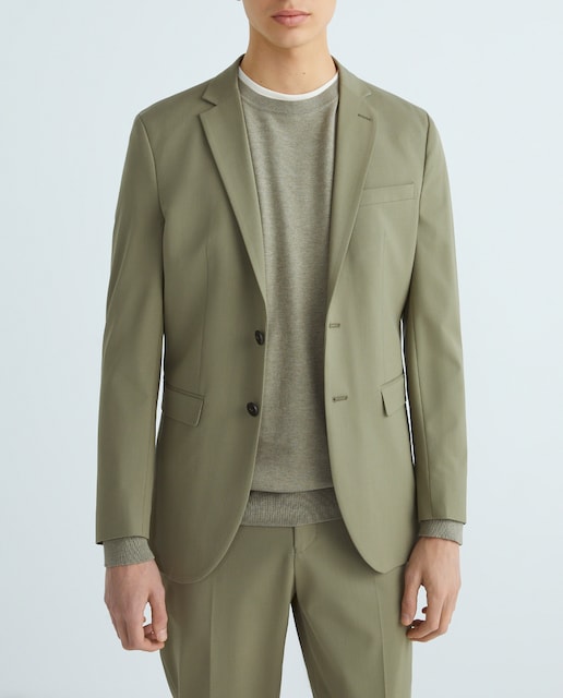 Imagen 0 de Chaqueta de traje de hombre Slim Fit lisa