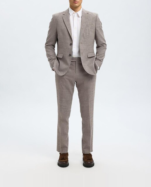 Imagen 0 de Pantalón de traje de hombre Slim Fit lino