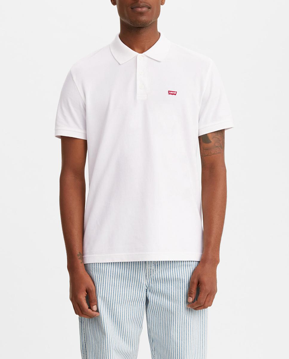 Imagen 0 de Polo piqué de hombre regular blanco de manga corta