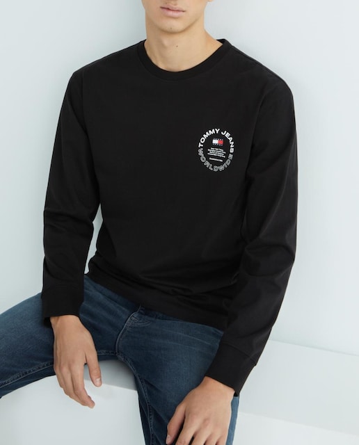 Imagen 0 de Camiseta de hombre de manga larga y logo printado en la espalda