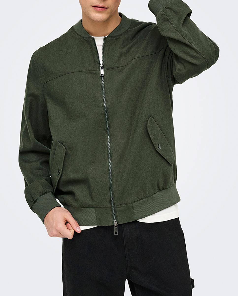 Imagen 0 de Chaqueta de hombre regular fit Compuesto de viscosa y lino