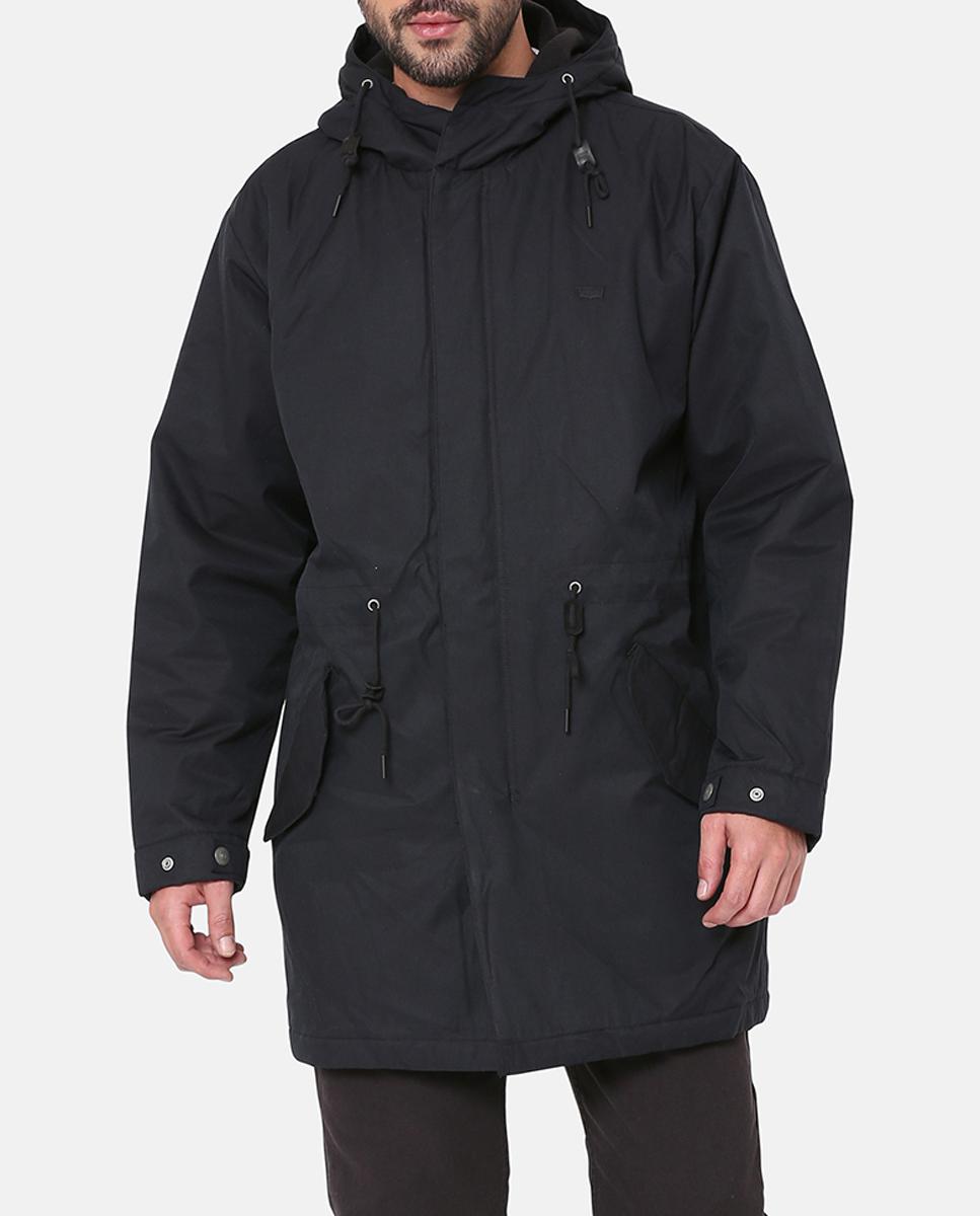 Imagen 0 de Parka de hombre acolchada con capucha, cierre con cremallera y botones automáticos