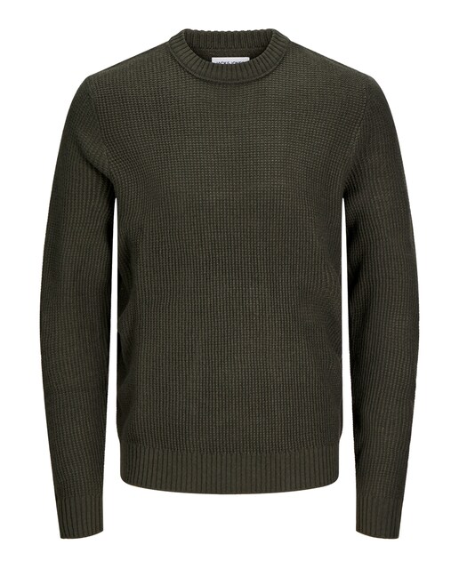 Jersey estructura de cuello redondo de hombre