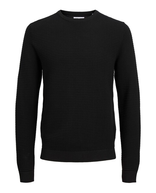 Jersey estructura de cuello redondo de hombre