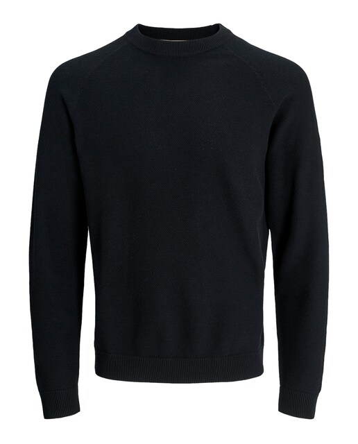 Jersey estructura de cuello redondo de hombre