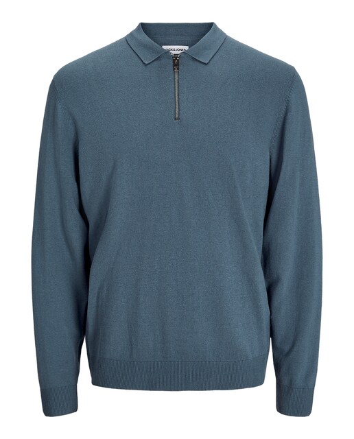 Jersey de punto con cierre del cuello con cremallera de hombre