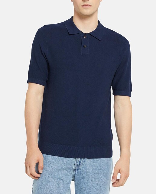 Imagen 0 de Jersey de hombre tipo polo con toque de lino